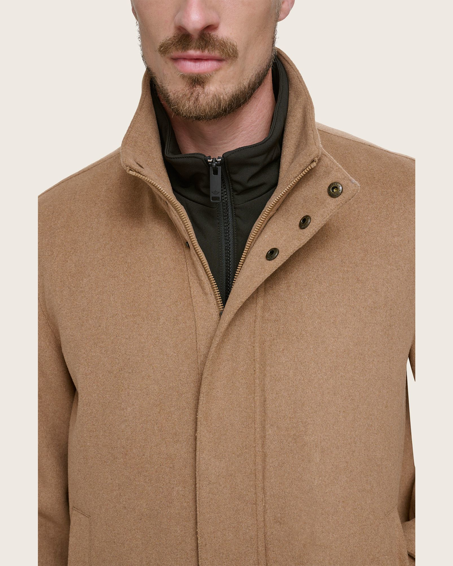 (image for) Ingenious Wool Blend Walking Coat w/ Bib